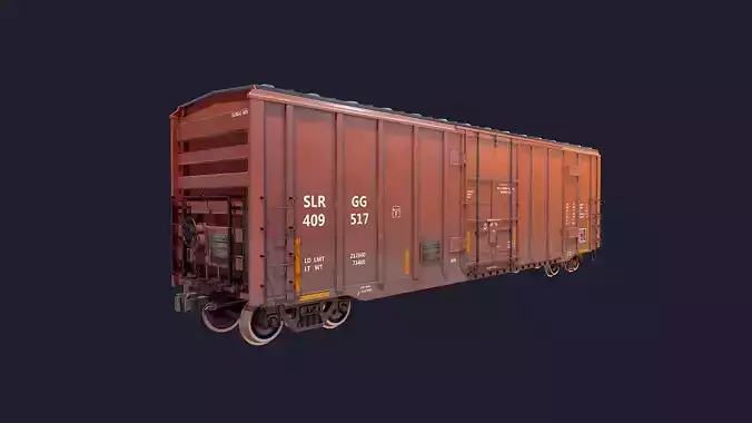 Box Car Low-poly 3D model