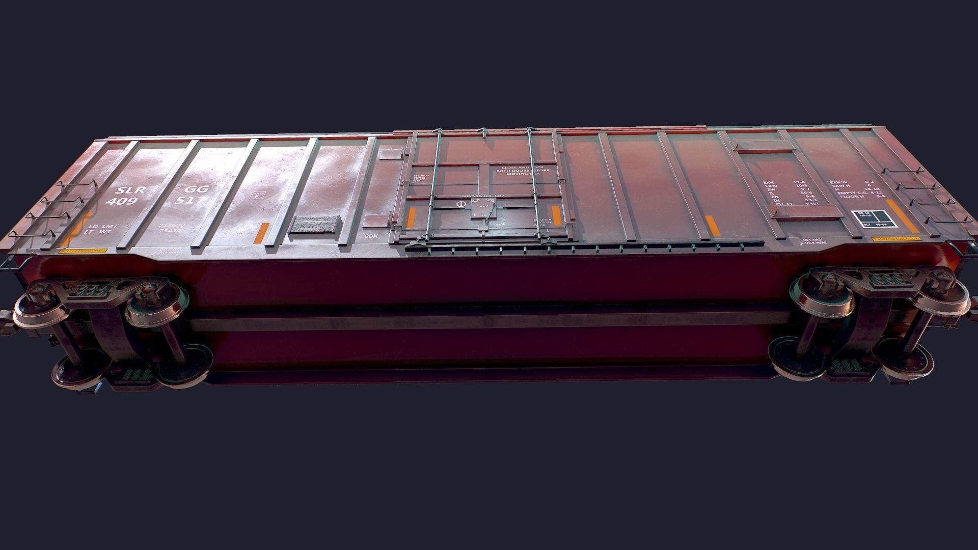 Box Car Low-poly 3D model_7