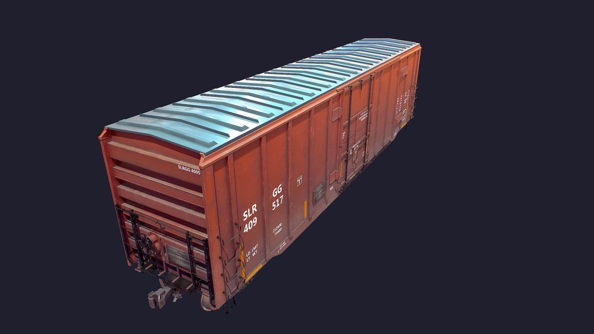 Box Car Low-poly 3D model_8
