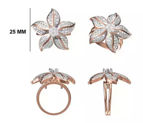 Wedding Engagement Women Ring STL FBX JCD Details