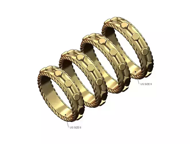 Split bolt head side braided band US sizes 6to9