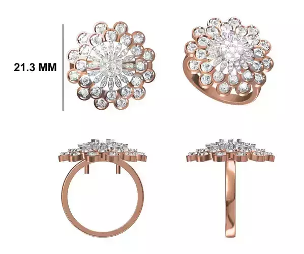 Wedding Engagement Women Ring STL FBX JCD Details