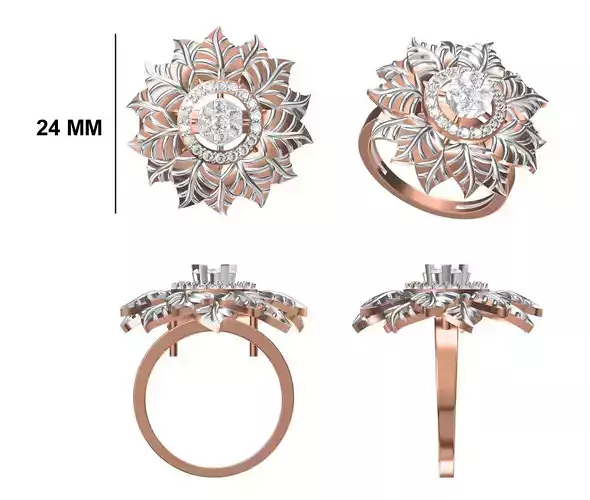 Wedding Engagement Women Ring STL FBX JCD Details