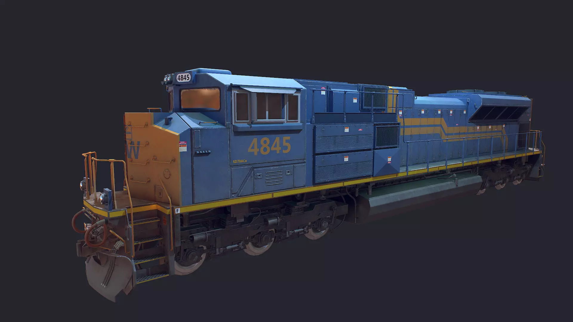 EMD-SD70ACe Locomotion Low-poly 3D model