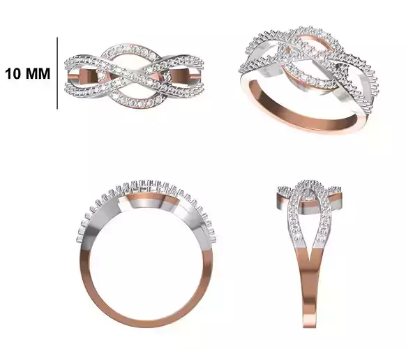 Wedding Engagement Women Ring STL FBX JCD Details