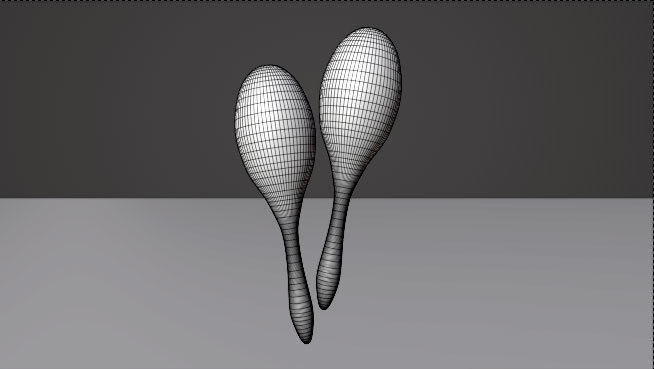 maracas 3D model_5