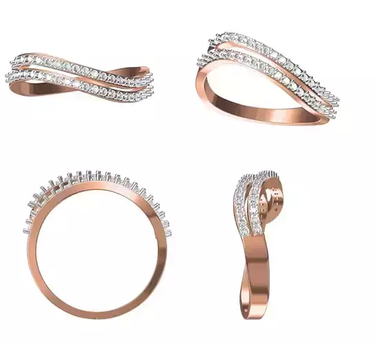 Wedding Engagement Women Ring STL FBX JCD Details