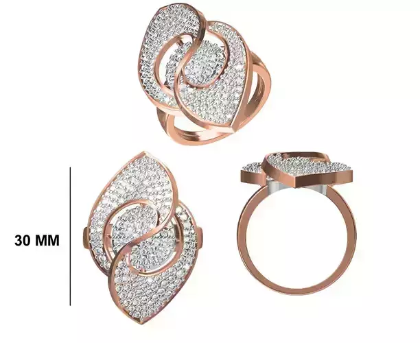 Wedding Engagement Women Ring STL FBX JCD Details