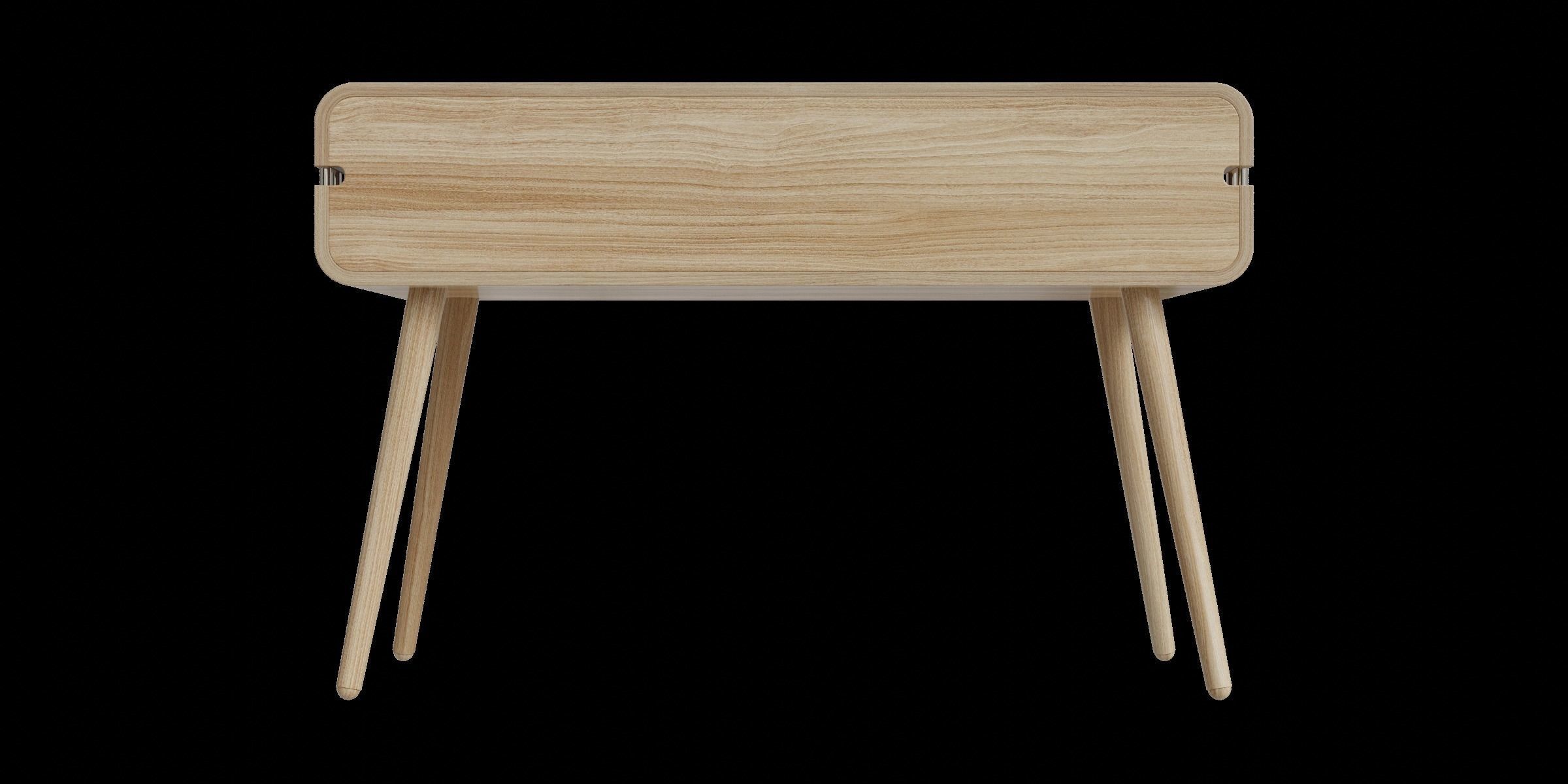 Oak Effect Console Table Low-poly 3D model_7