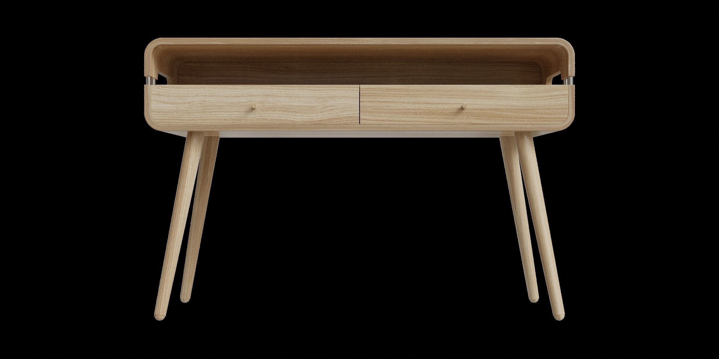 Oak Effect Console Table Low-poly 3D model_5