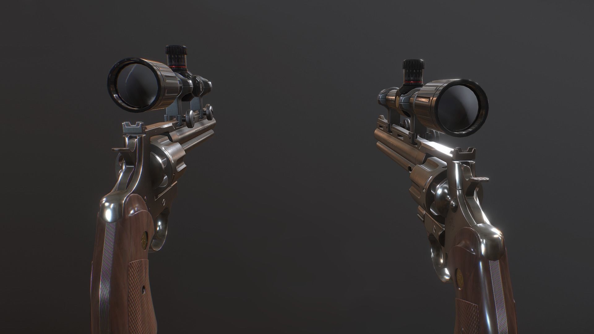 Colt Python 375 Low-poly 3D model_8