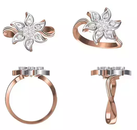 Wedding Engagement Women Ring STL FBX JCD Details