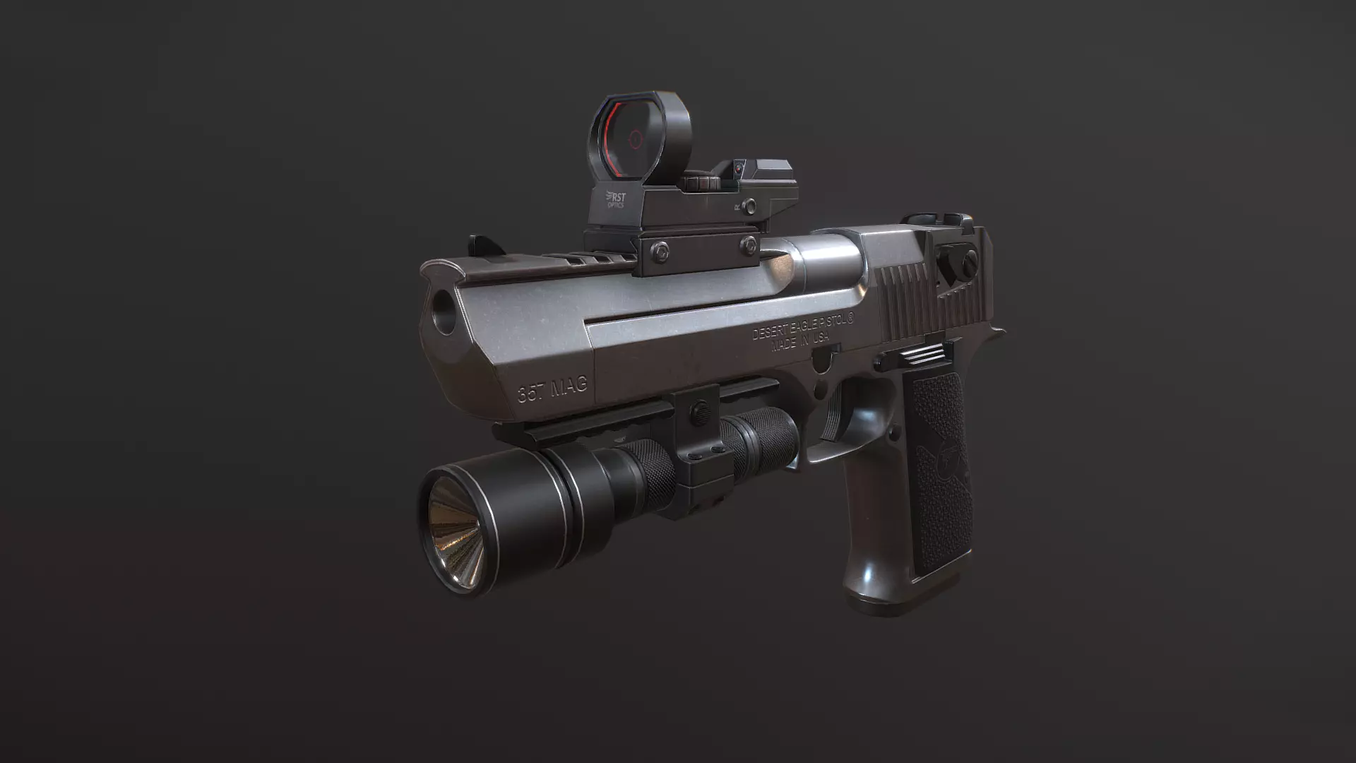 Desert Eagle D-50 Low-poly 3D model_0