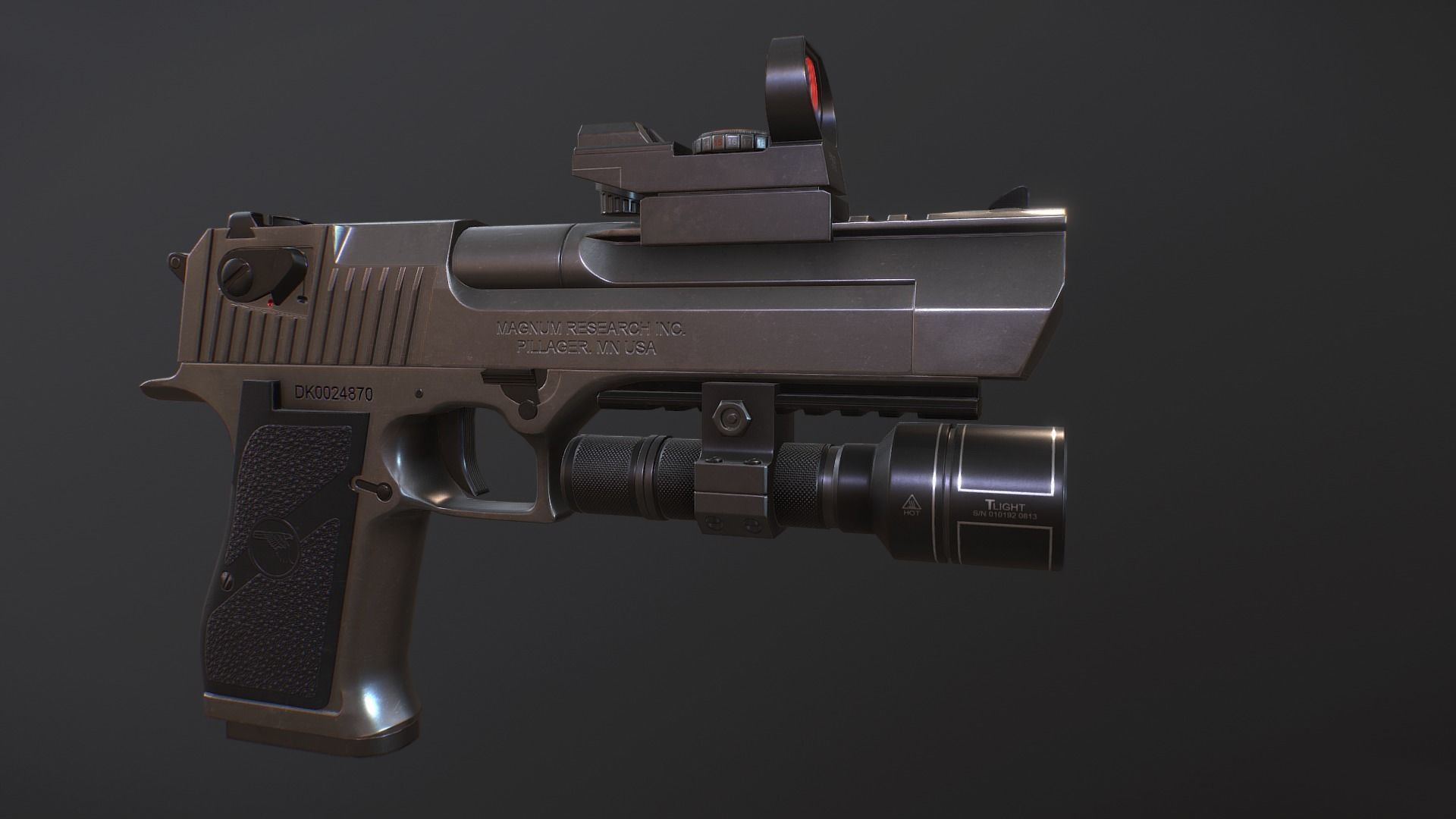 Desert Eagle D-50 Low-poly 3D model_3