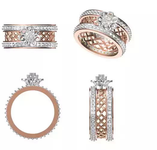Wedding Engagement Women Ring STL FBX JCD Details