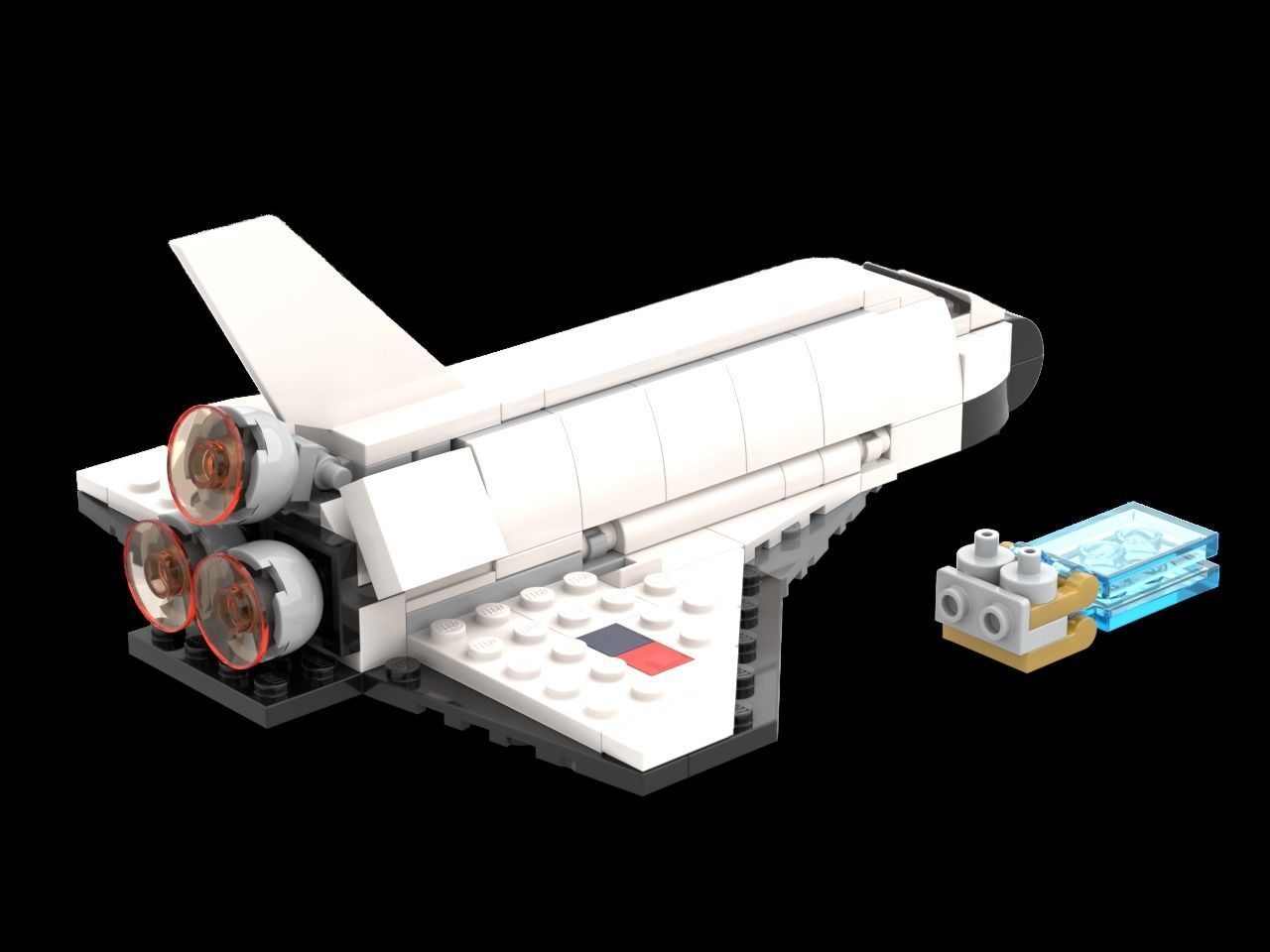 LEGO SPACE SHUTTLE 31134 3D print model_1