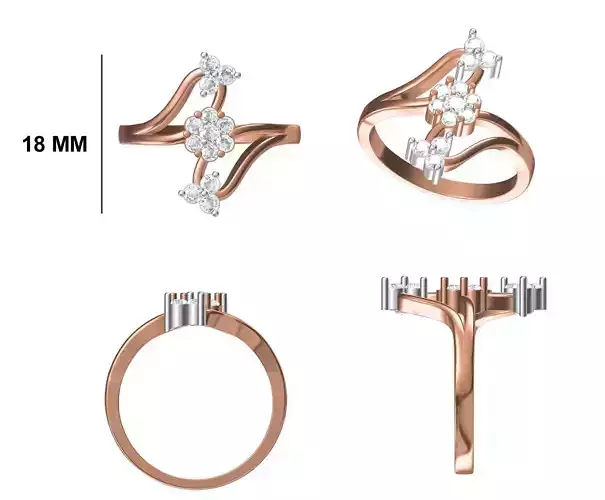 Wedding Engagement Women Ring STL FBX JCD Details