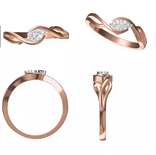 Wedding Engagement Women Ring STL FBX JCD Details