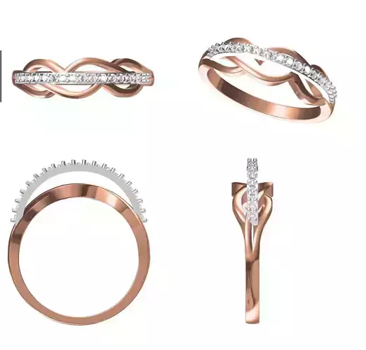 Wedding Engagement Women Ring STL FBX JCD Details