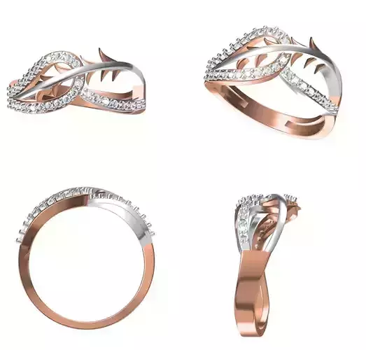 Wedding Engagement Women Ring STL FBX JCD Details