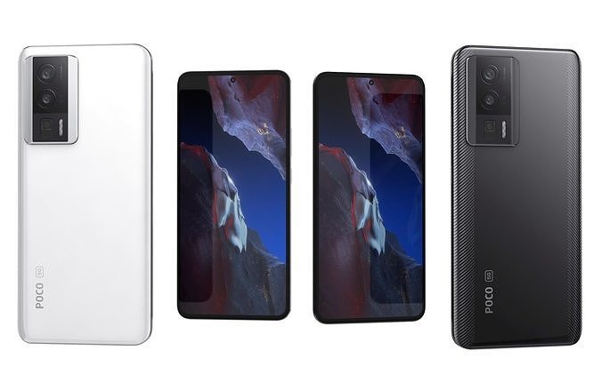 Xiaomi Poco F5 Pro Black And White Low-poly 3D model