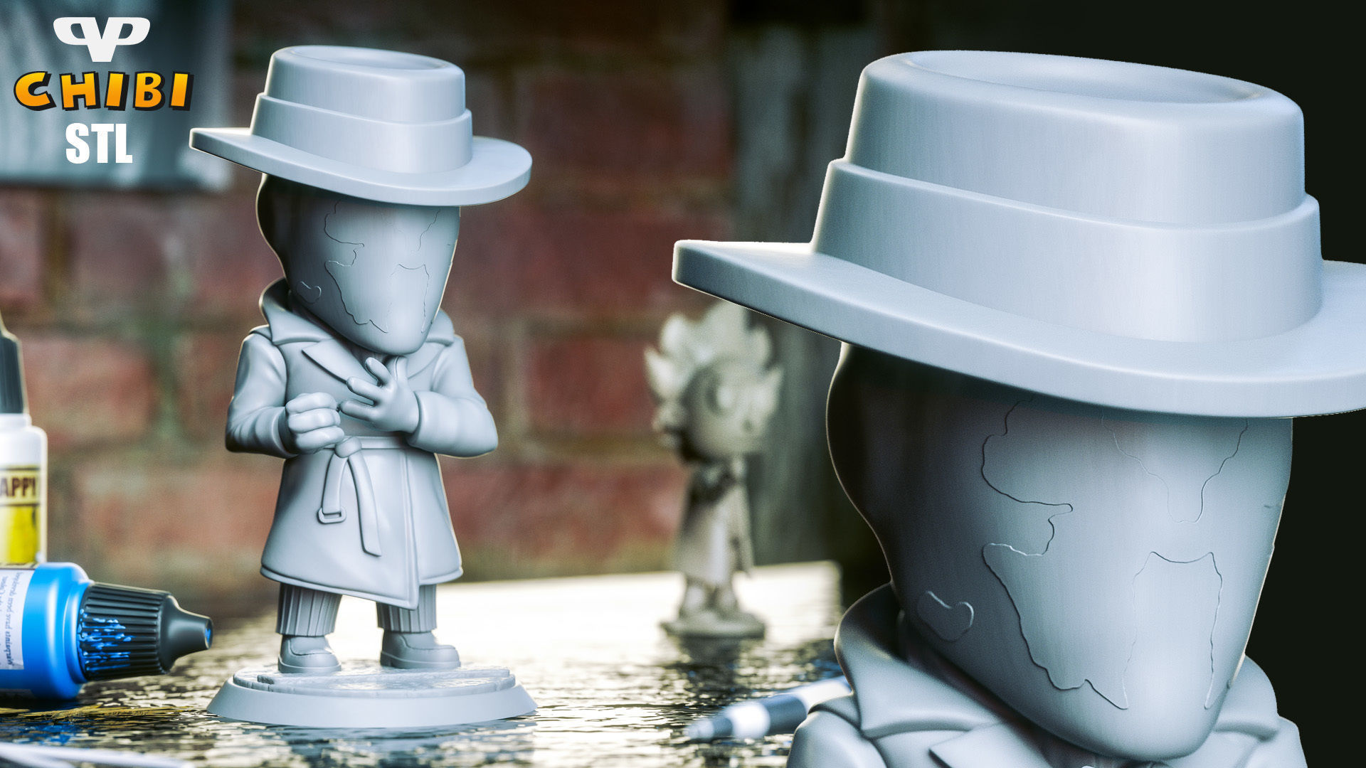 Rorschach Chibi STL for 3D Printing ChibiSTL 3DXM 3D print model_3