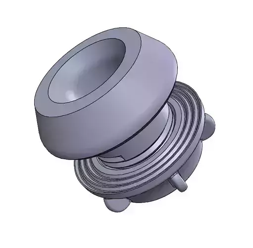 Threaded sleeve with a nut 3D print model