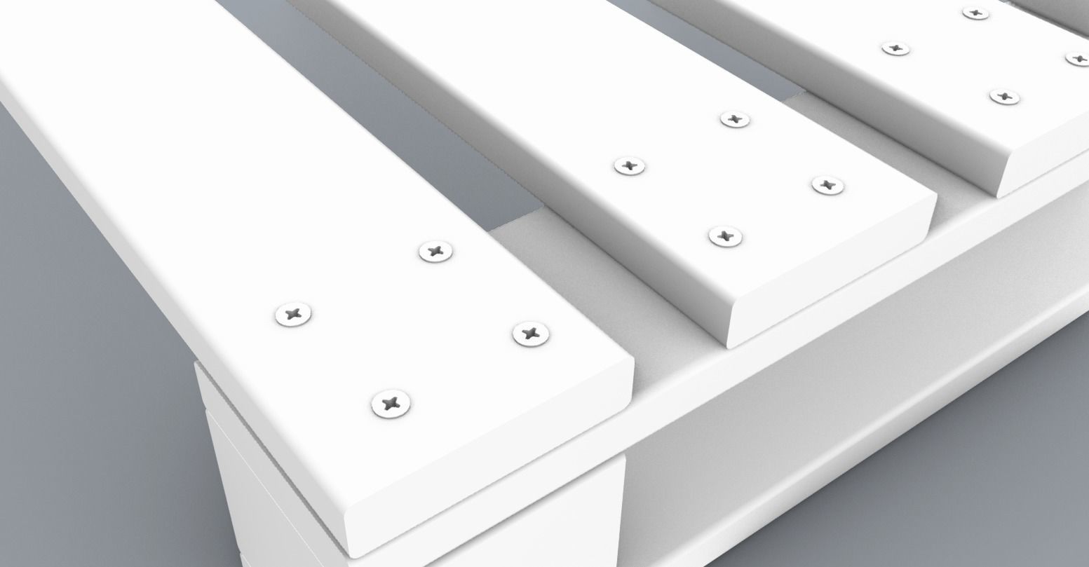 Oil Barrel and Wooden Pallet Set Low-poly 3D model_3