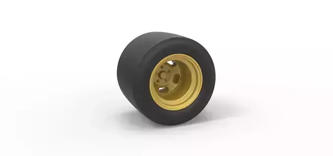 Wheel from Asphalt Modified stock car Version 2 Scale 1 to 25