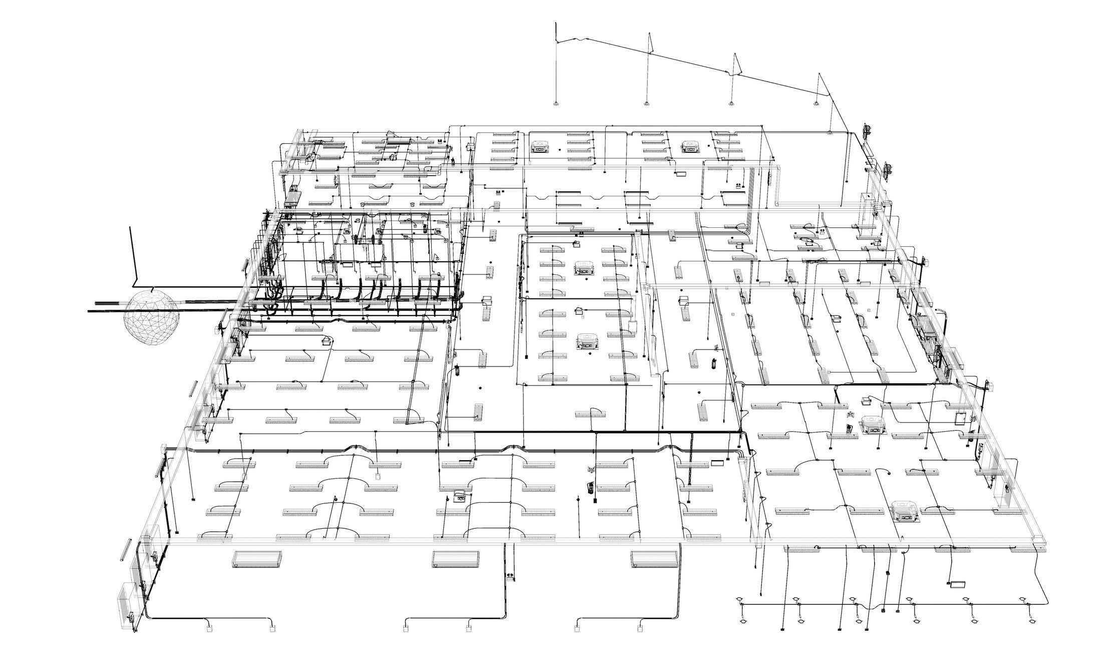 MEP piping in building 3D model_9