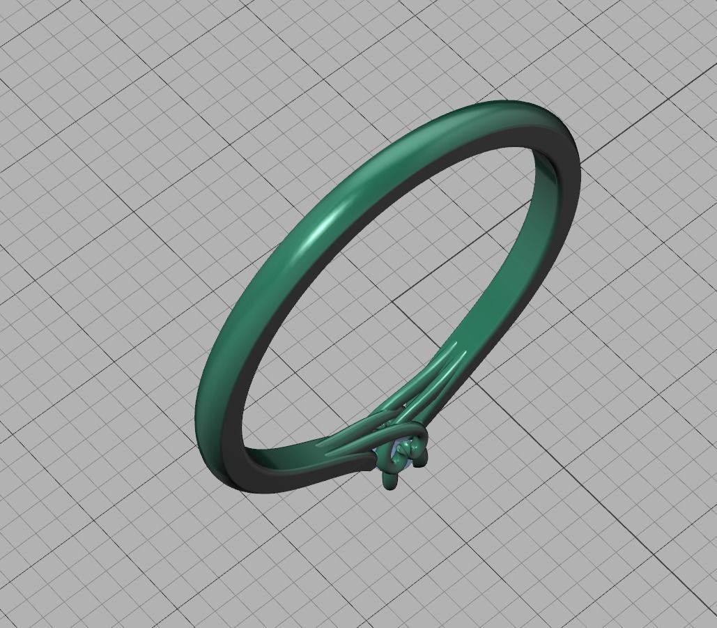 Delicate Solitaire Ring 2mm main stone Trellis Ring 3dmodel 3D print model_40