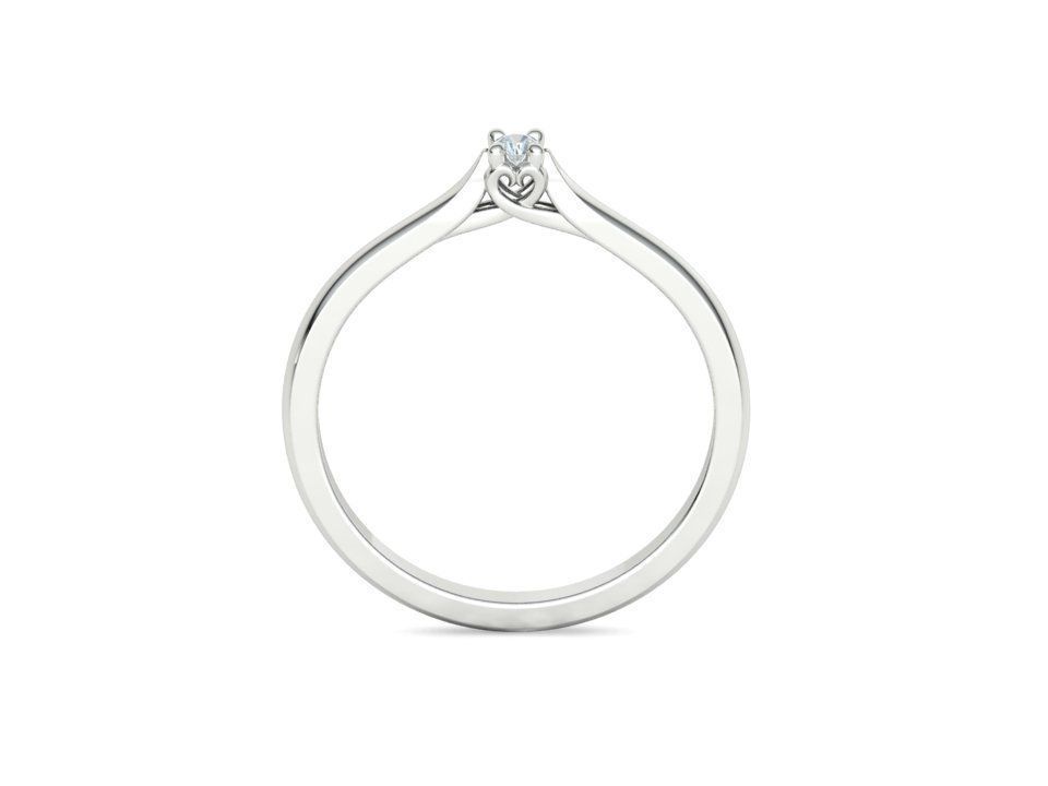 Delicate Solitaire Ring 2mm main stone Trellis Ring 3dmodel 3D print model_18