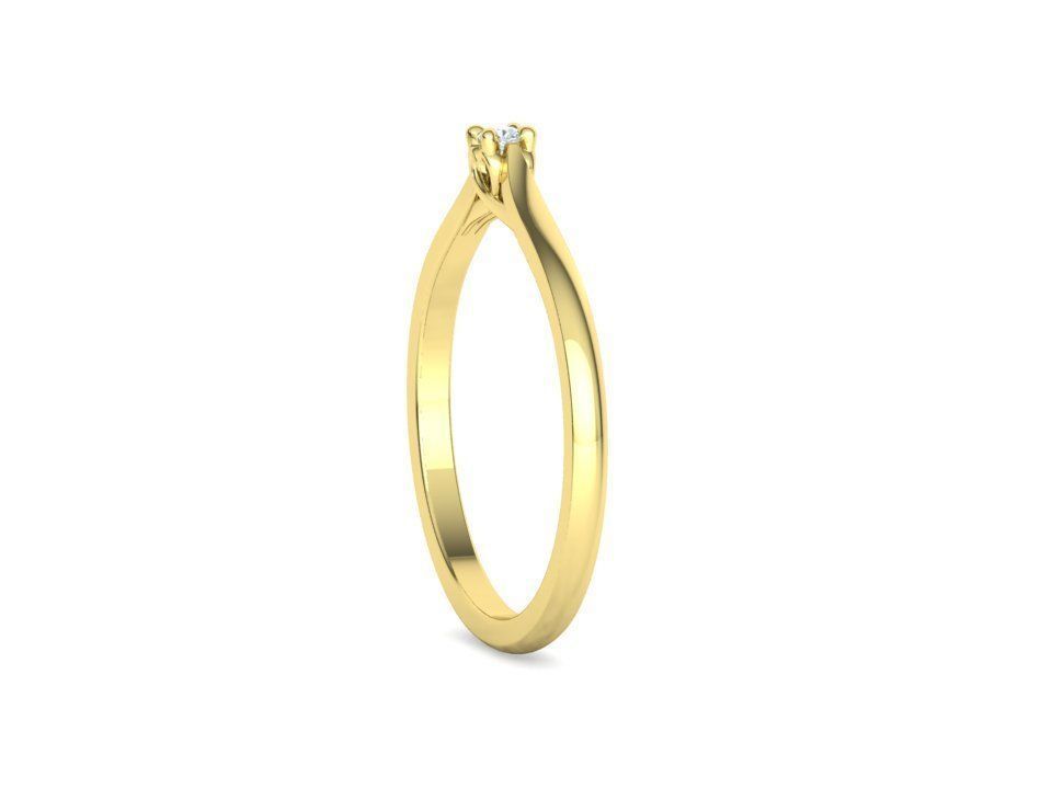 Delicate Solitaire Ring 2mm main stone Trellis Ring 3dmodel 3D print model_23