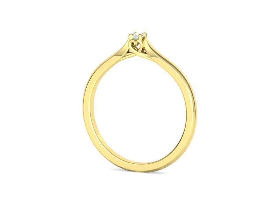 Delicate Solitaire Ring 2mm main stone Trellis Ring 3dmodel 3D print model_20