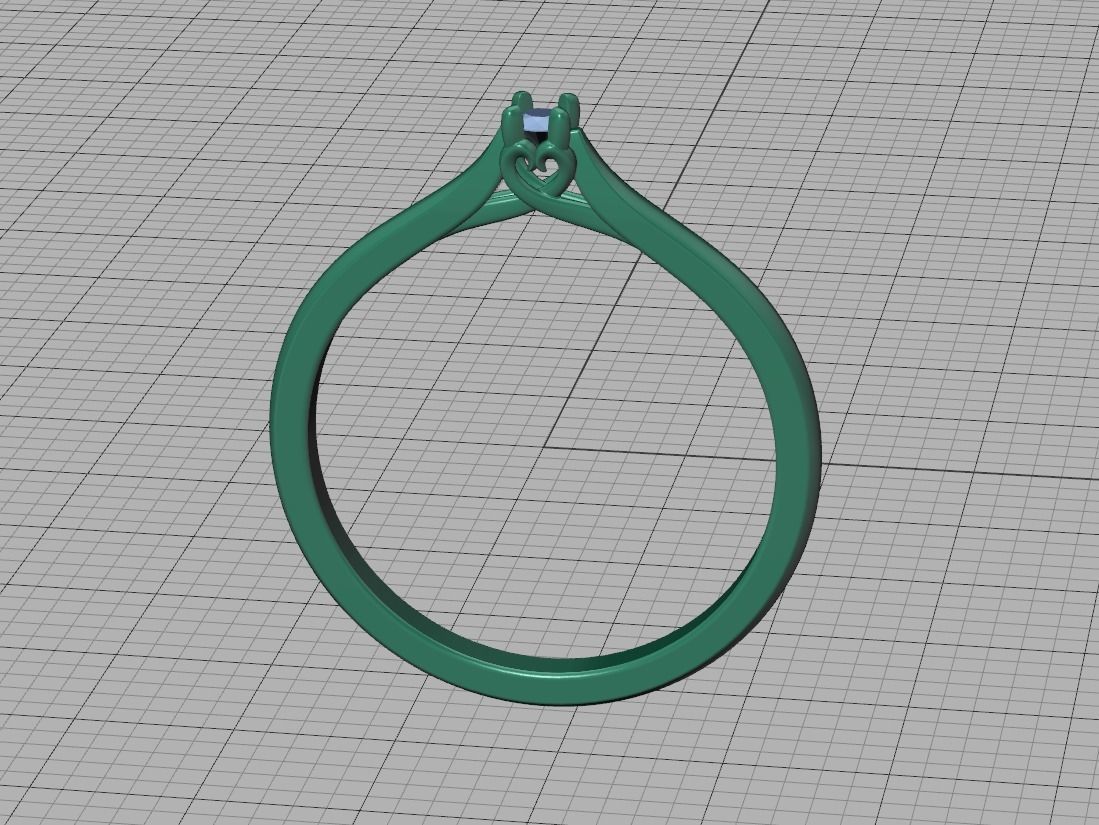 Delicate Solitaire Ring 2mm main stone Trellis Ring 3dmodel 3D print model_37