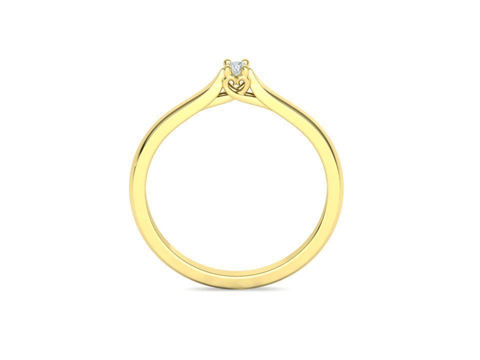 Delicate Solitaire Ring 2mm main stone Trellis Ring 3dmodel 3D print model_17