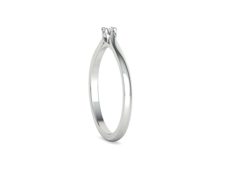 Delicate Solitaire Ring 2mm main stone Trellis Ring 3dmodel 3D print model_24