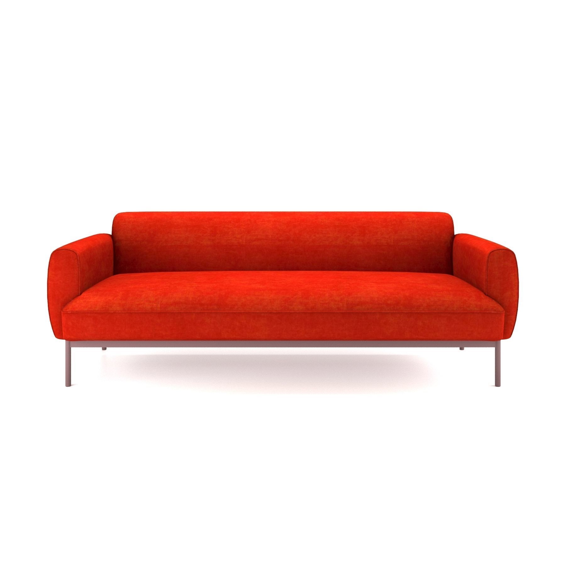 Sofa red tomato low-poly 3D model_2