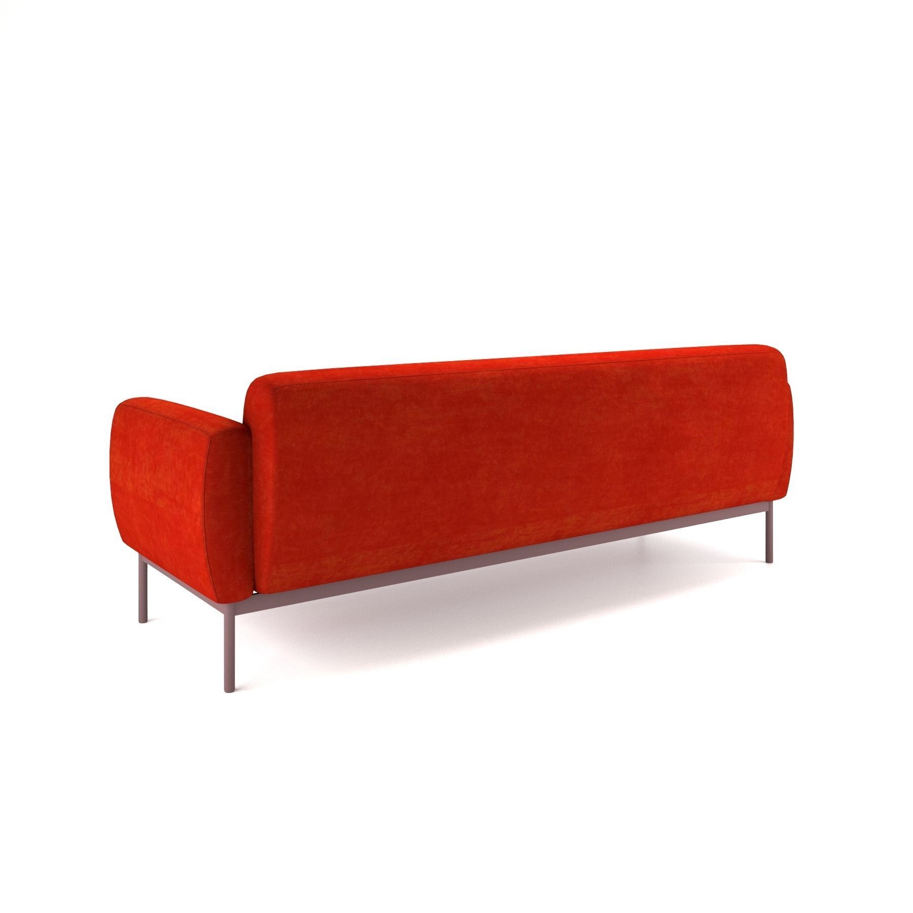 Sofa red tomato low-poly 3D model_4