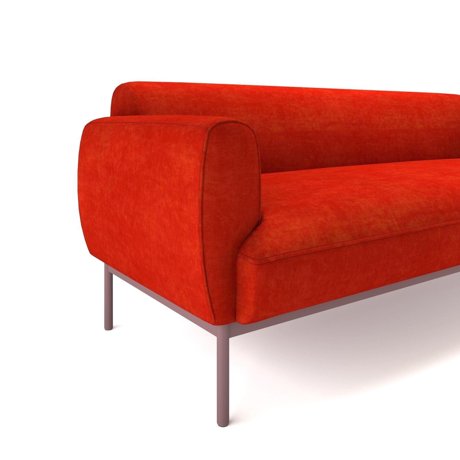 Sofa red tomato low-poly 3D model_6