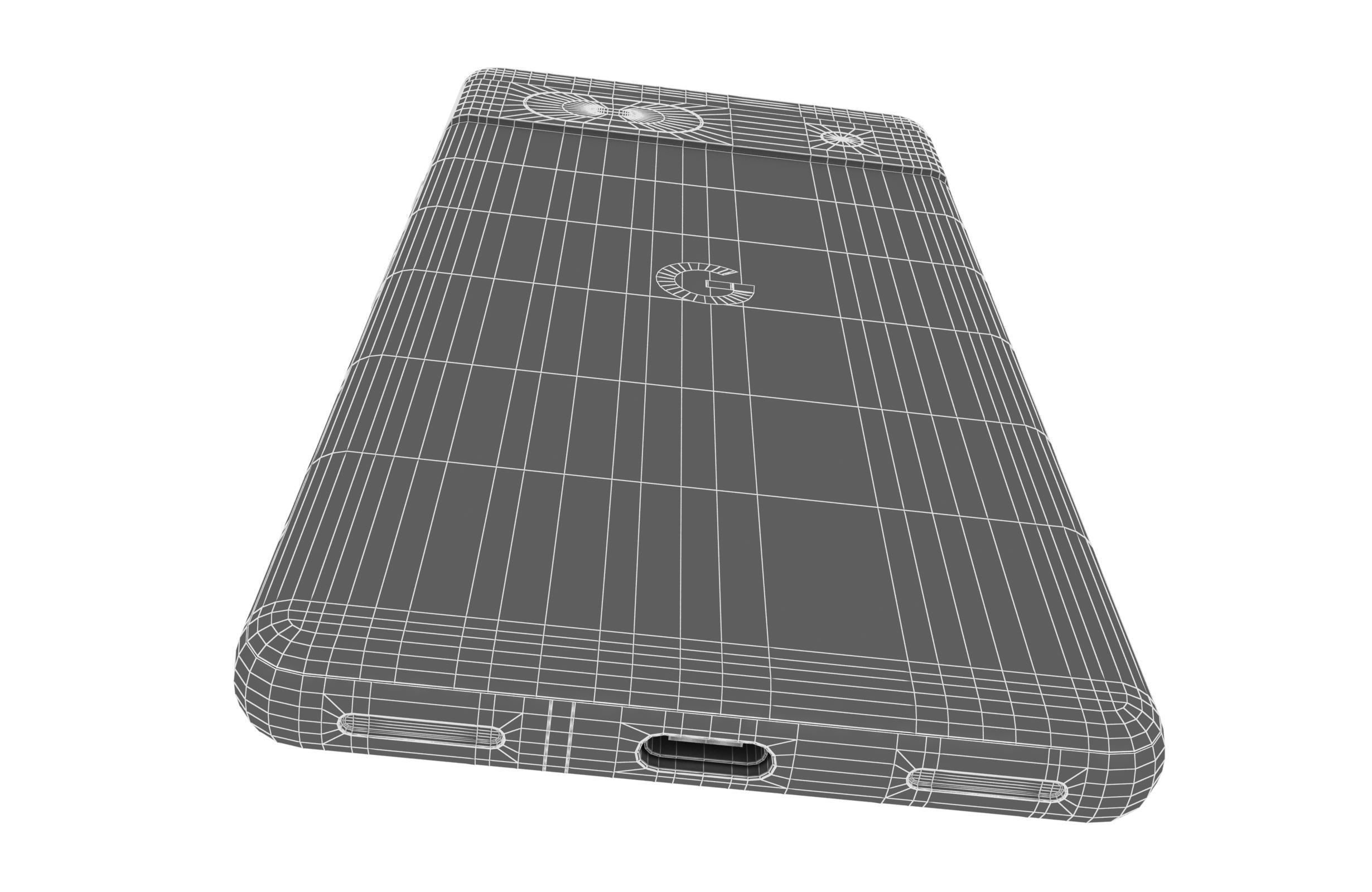 Google Pixel 7A Kinda Coral Low-poly 3D model_21