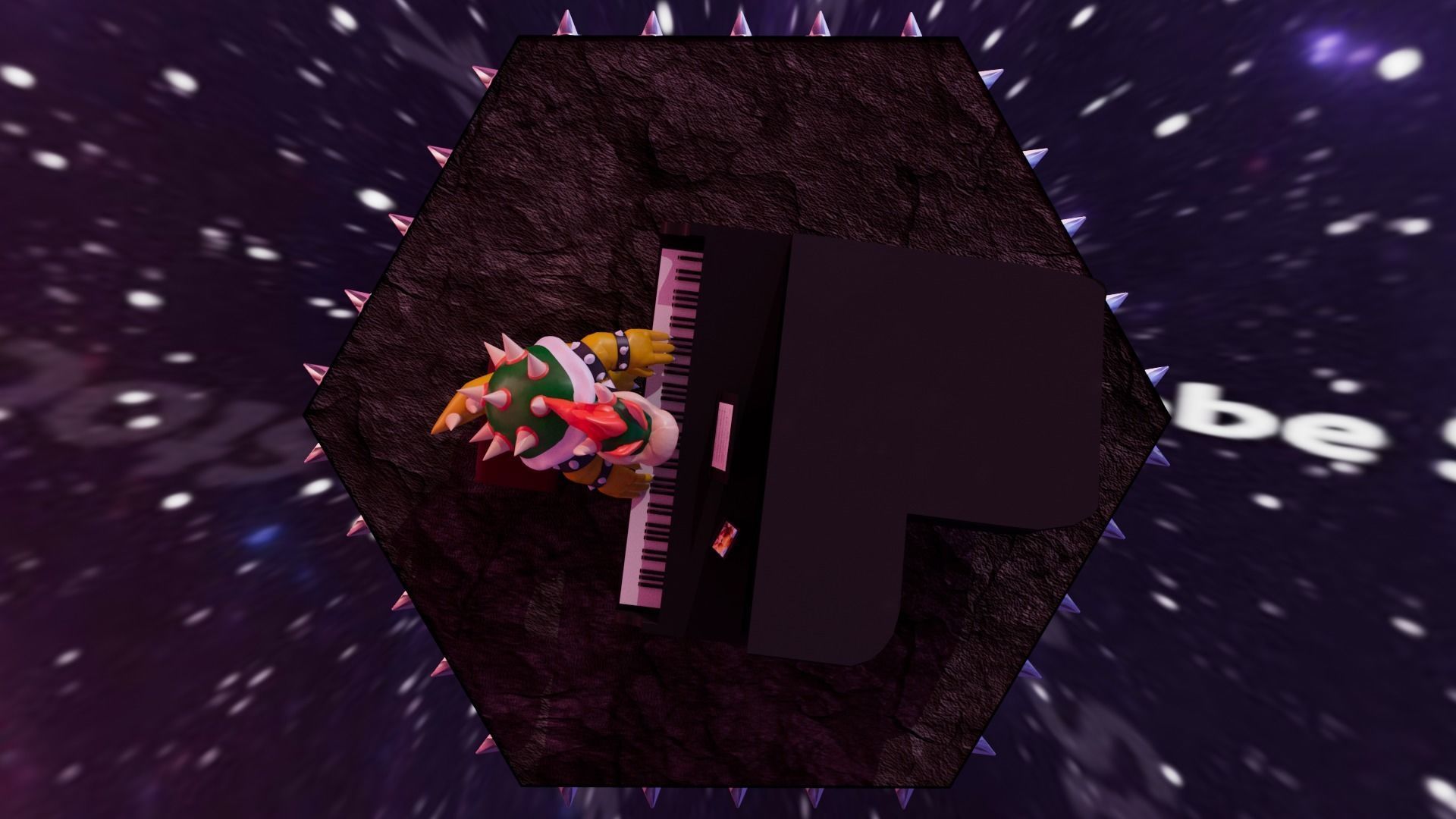 Bowser with the piano Low-poly 3D model_14