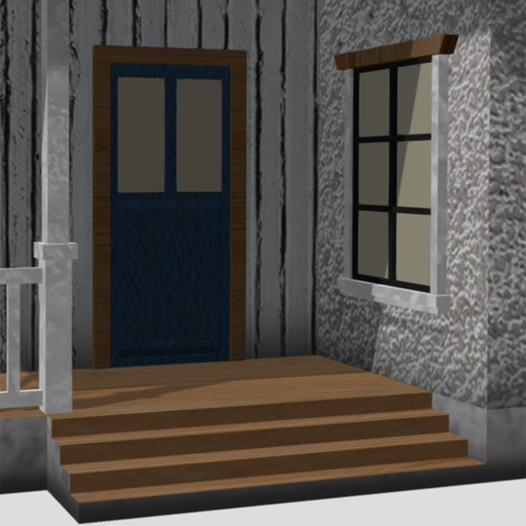 American Style Cottage - Town House Model Low-poly 3D model_4