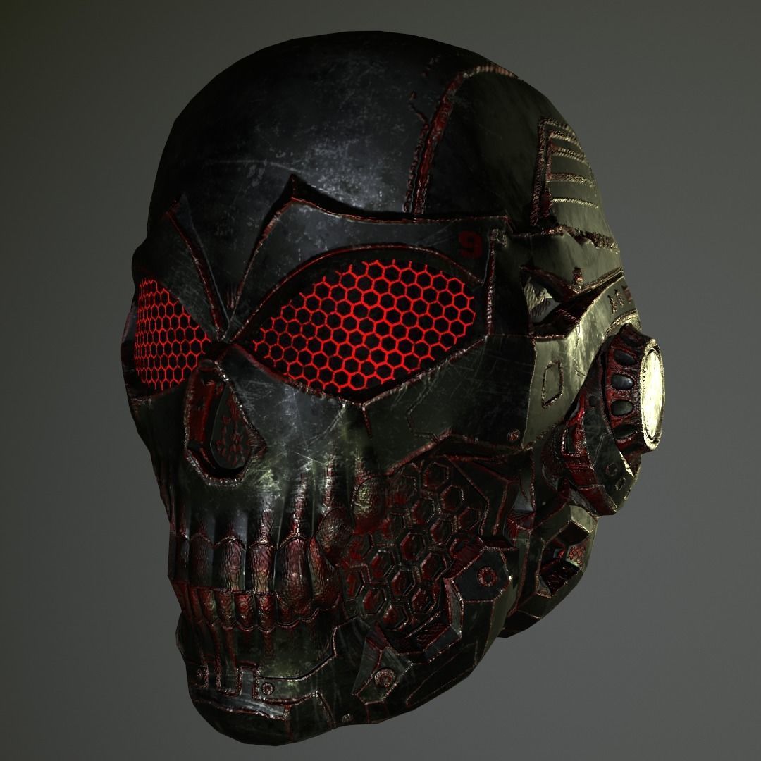 Skull Helmet 3D print model_4