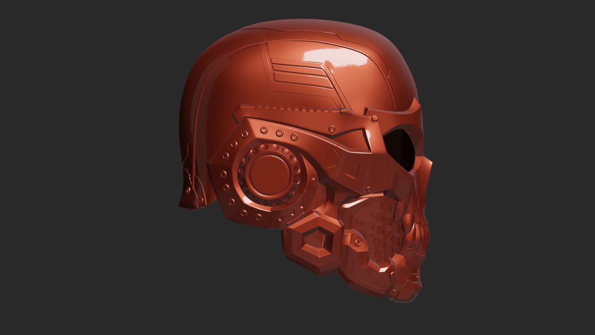Skull Helmet 3D print model_93