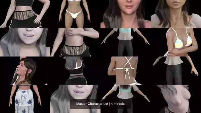 Master Character Lot 3D Model Collection