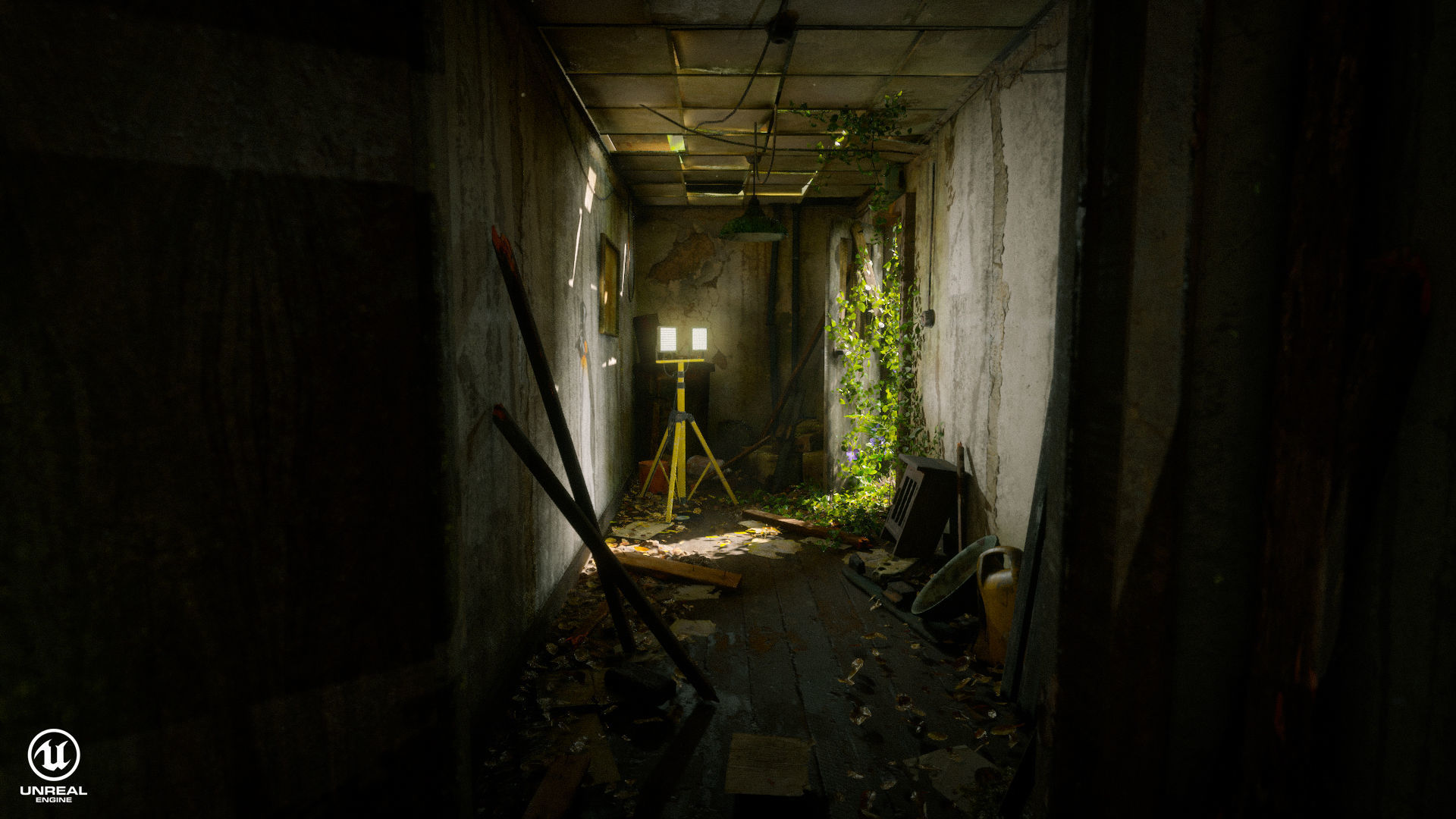 Flood Light Pack With Custom Textures Low-poly 3D model_12