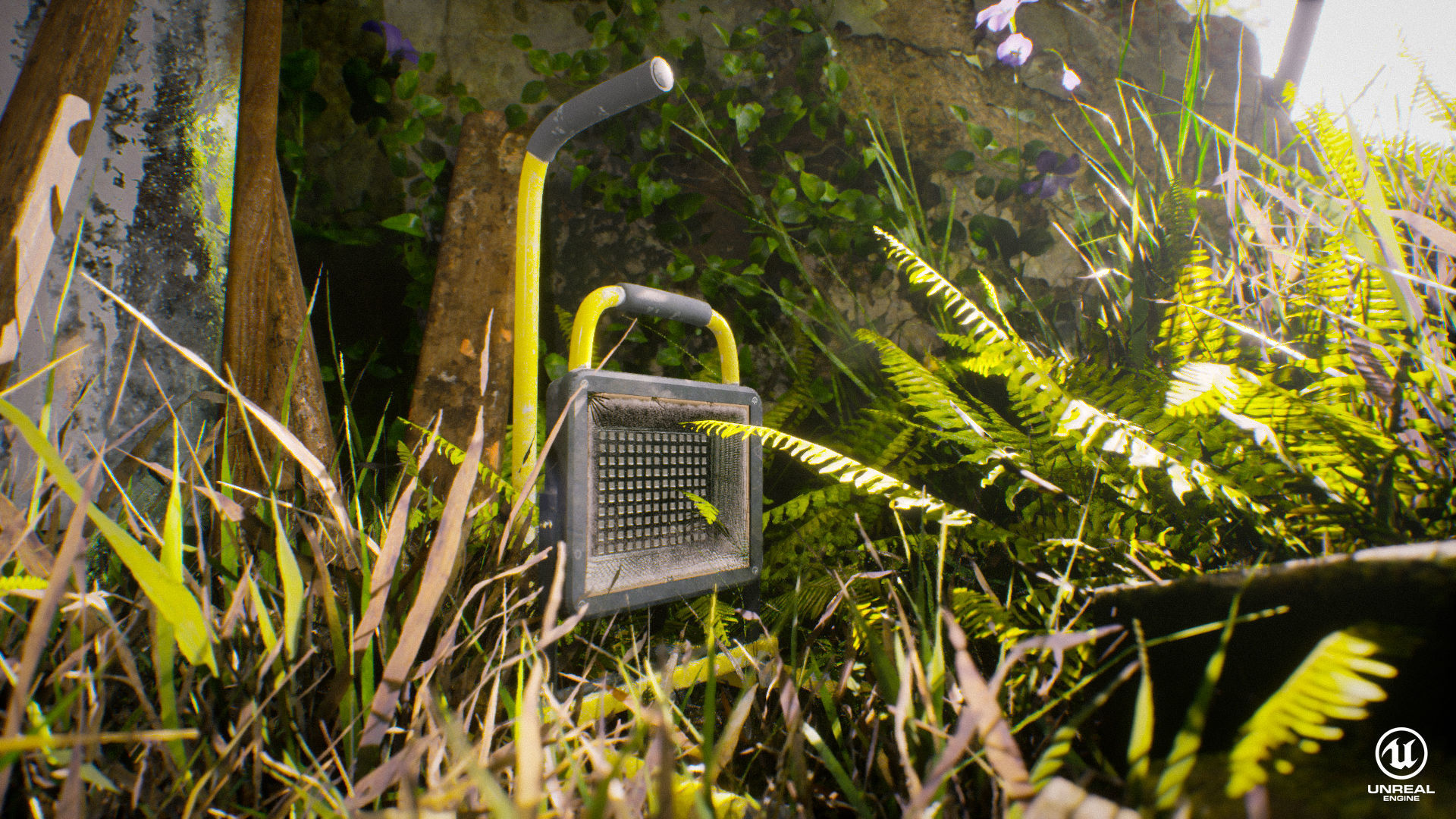 Flood Light Pack With Custom Textures Low-poly 3D model_11