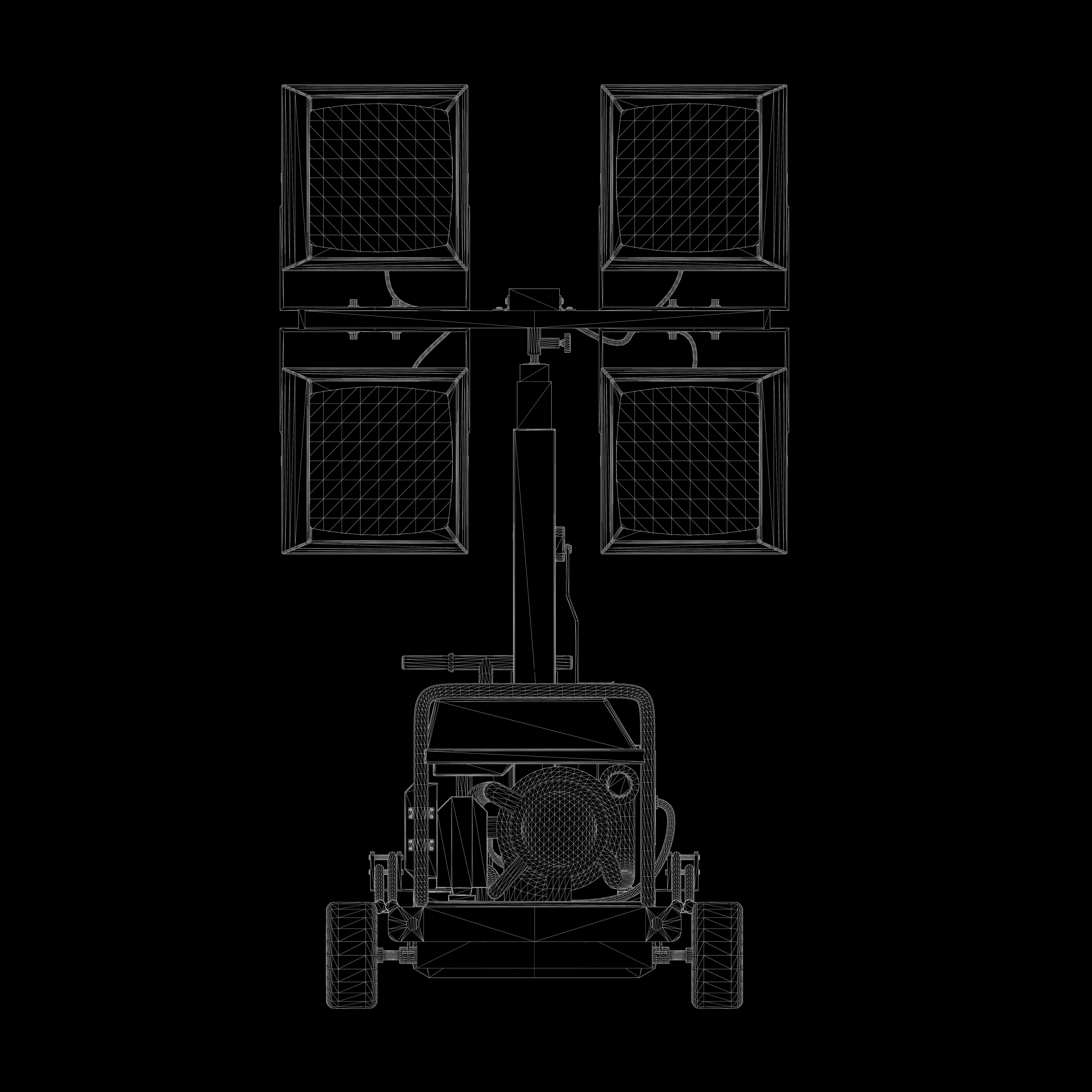 Flood Light Pack With Custom Textures Low-poly 3D model_17