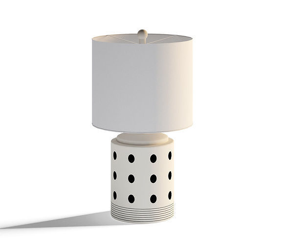 Table lamp polky dots low-poly 3D model